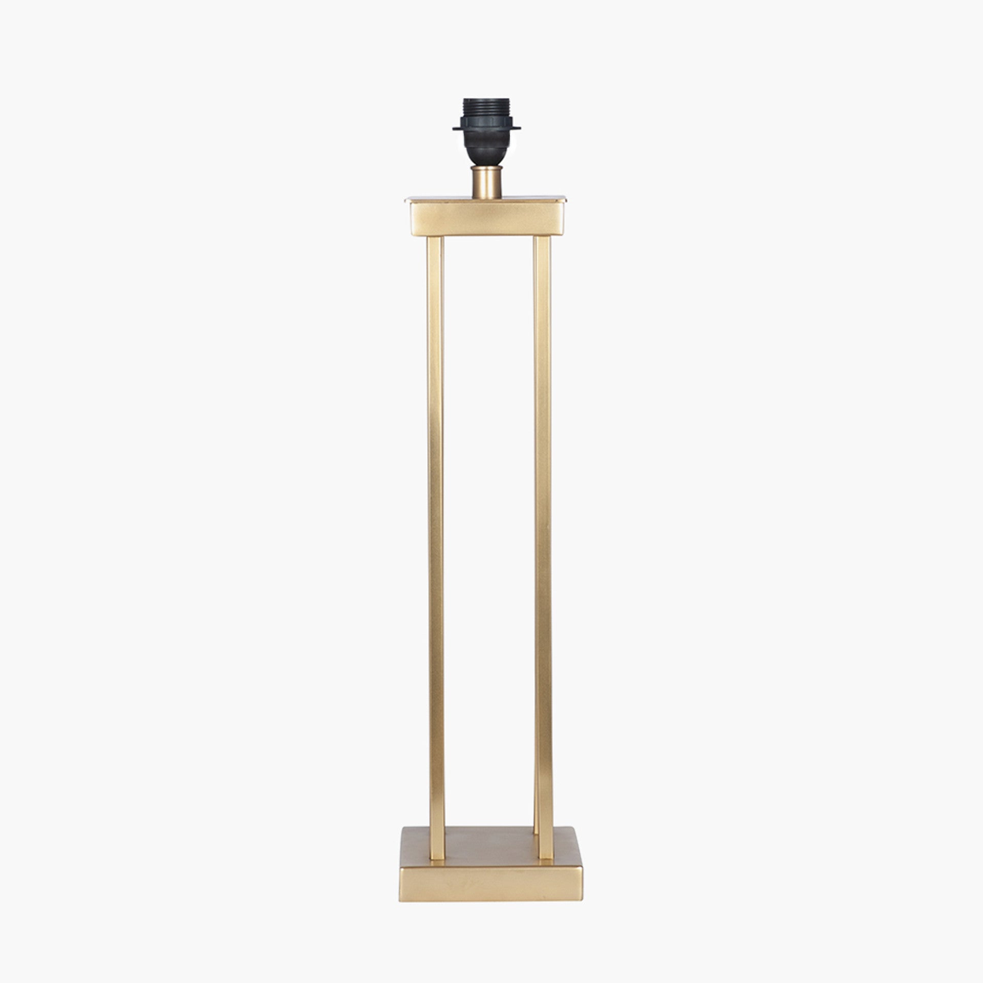 Langston Satin Brass Metal Column Table Lamp - Base Only